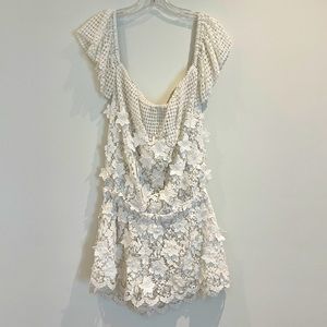 Alexis White Flower Romper
